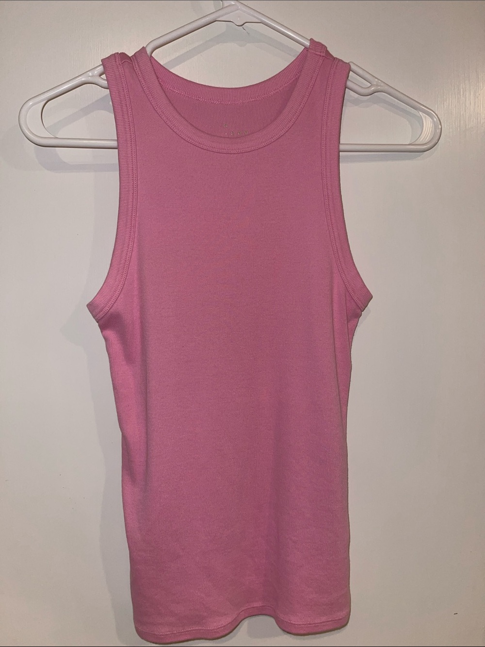 a new day Pink Ribbed Tank Top